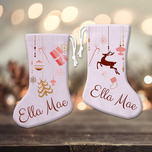 Baby Pink Personalised Stocking