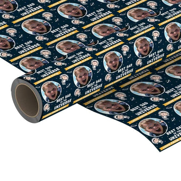 Best Dad In The Universe Personalised Wrapping Paper