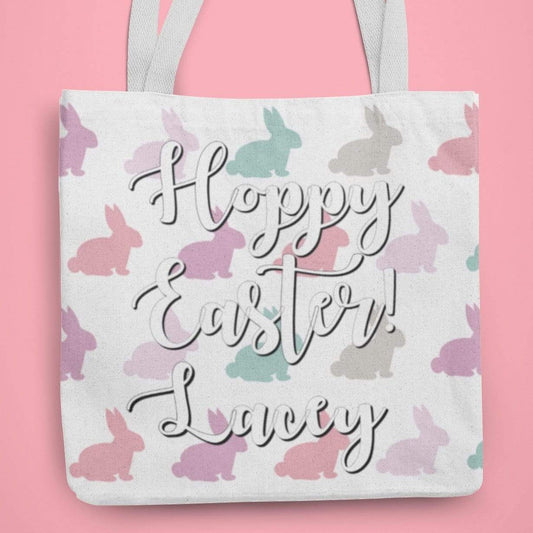 Bunny Hoppy Easter Personalised Tote Bag