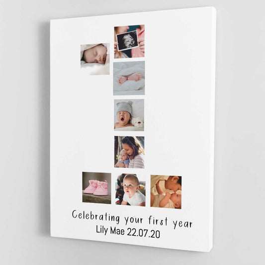 Celebrating Your First Year Photo Canvas Print