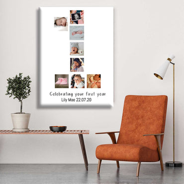 Celebrating Your First Year Photo Canvas Print