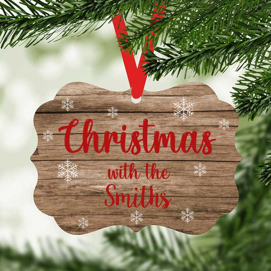Family Name Personalised Christmas Ornament