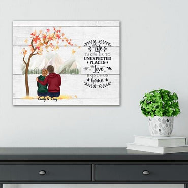 Life Takes Us To Unexpected Places Canvas