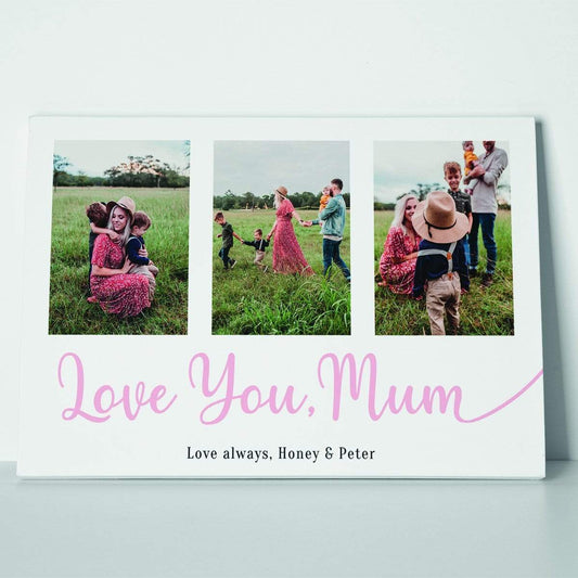 Love You Mum Photo Canvas Print