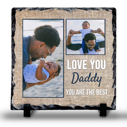 Love You Photo Rock Slate