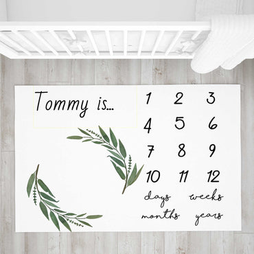 Personalised Baby Milestone Blanket