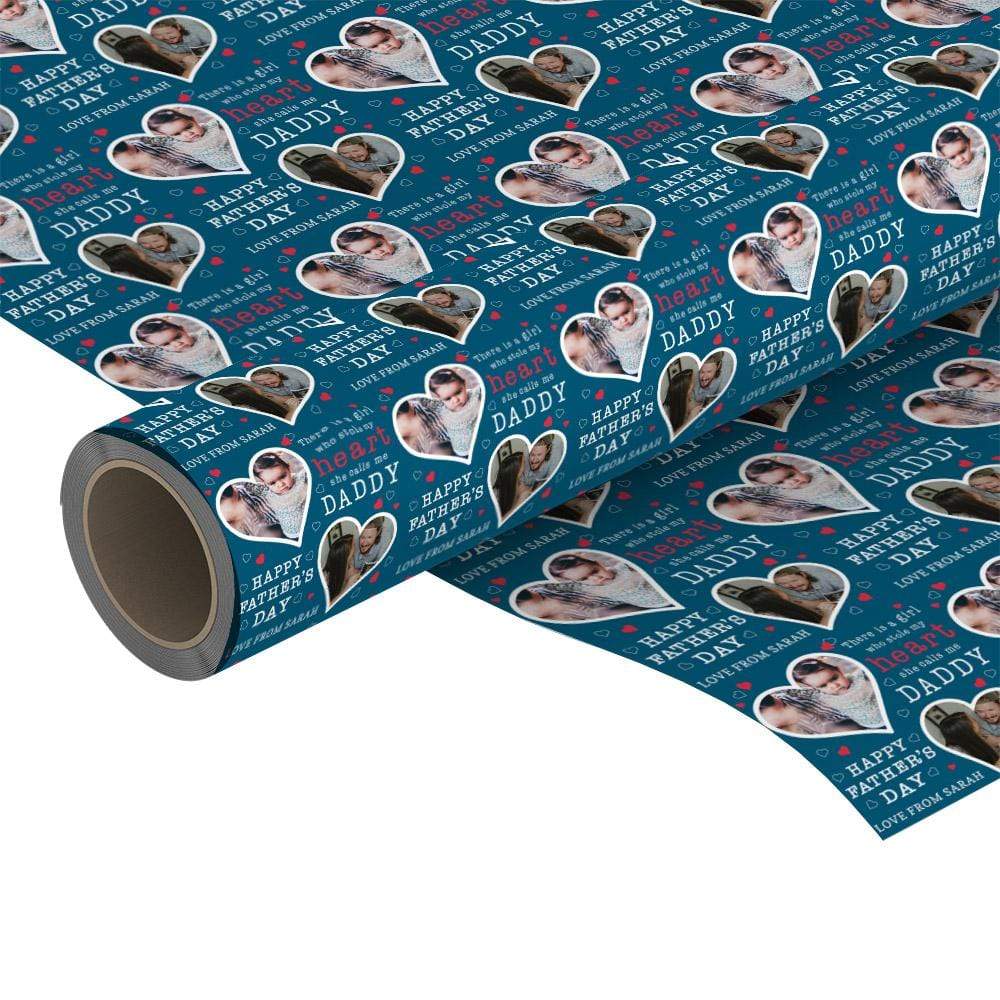 Personalised Girl That Stole My Heart Father's Day Wrapping Paper