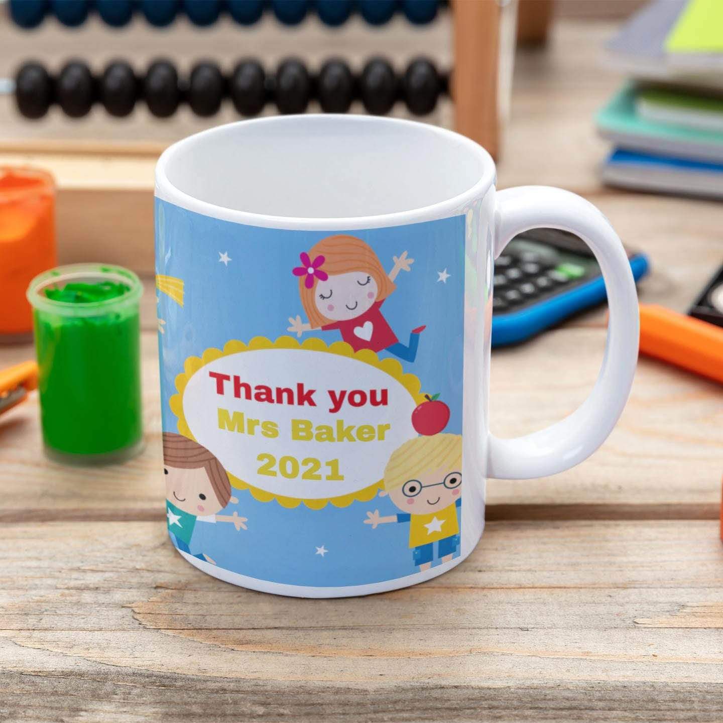 Personalised Star Thank You Teacher Mug