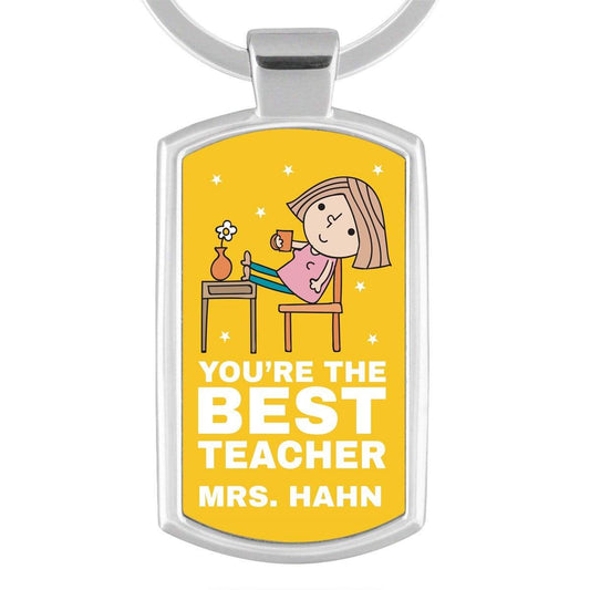 Personalised 'You're The Best Teacher' Keyring