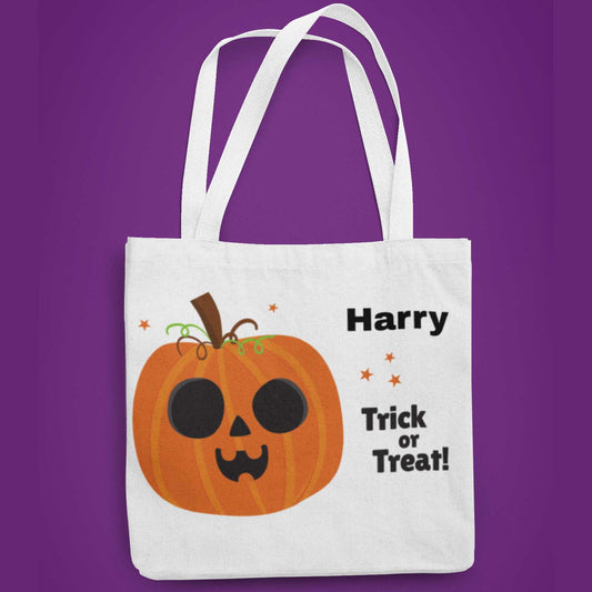 Pumpkin Halloween Trick or Treat Tote Bag
