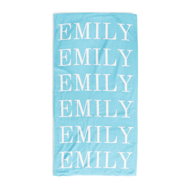 Repeating Name Personalised Towel