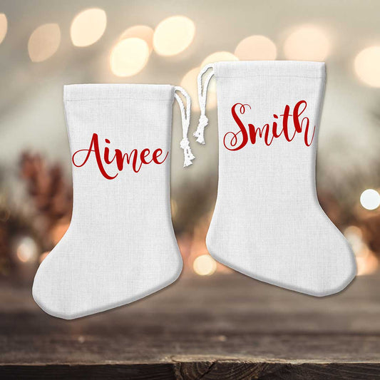 Simple Name Personalised Stocking
