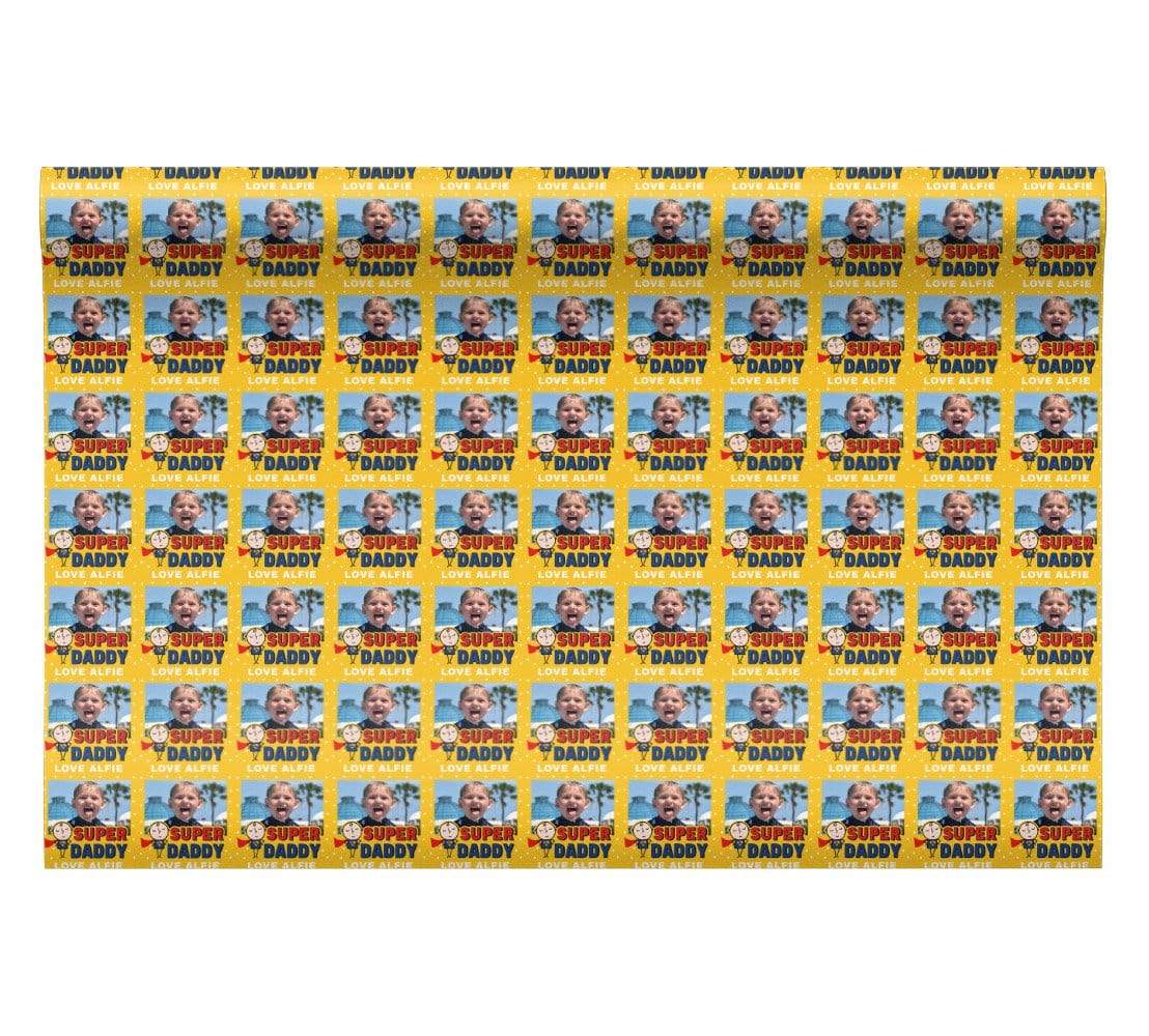 Super Daddy Personalised Wrapping Paper