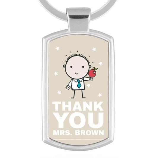 Thank You Teacher Personalised Keyring