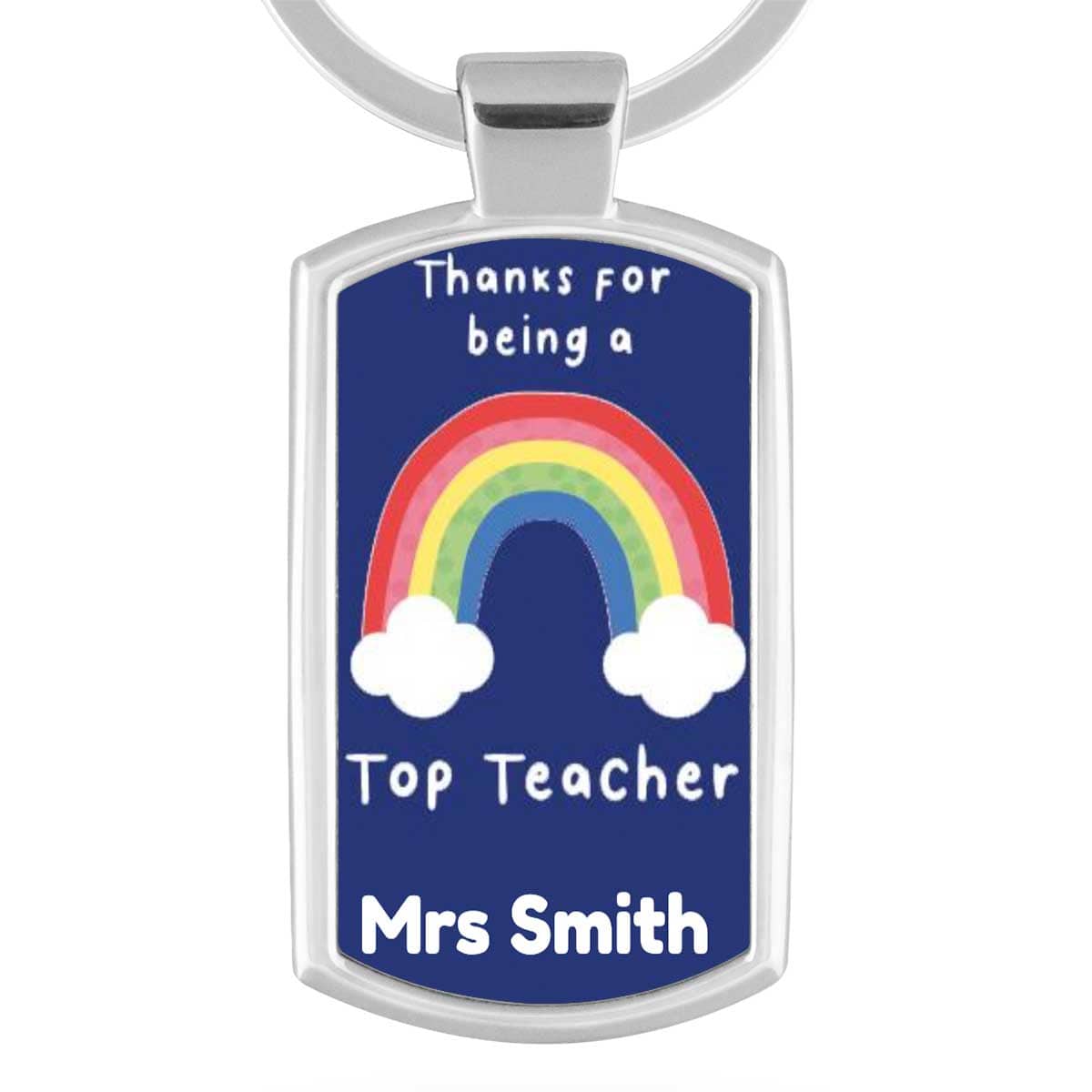 Thanks For Being A Top Teacher Personalised Keyring