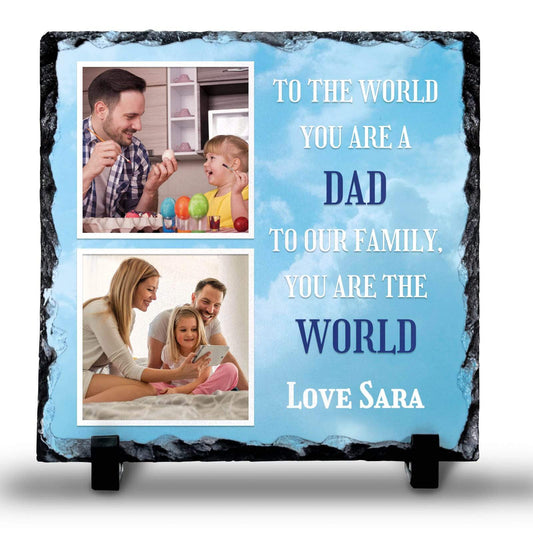 To The World You Are Photo Rock Slate