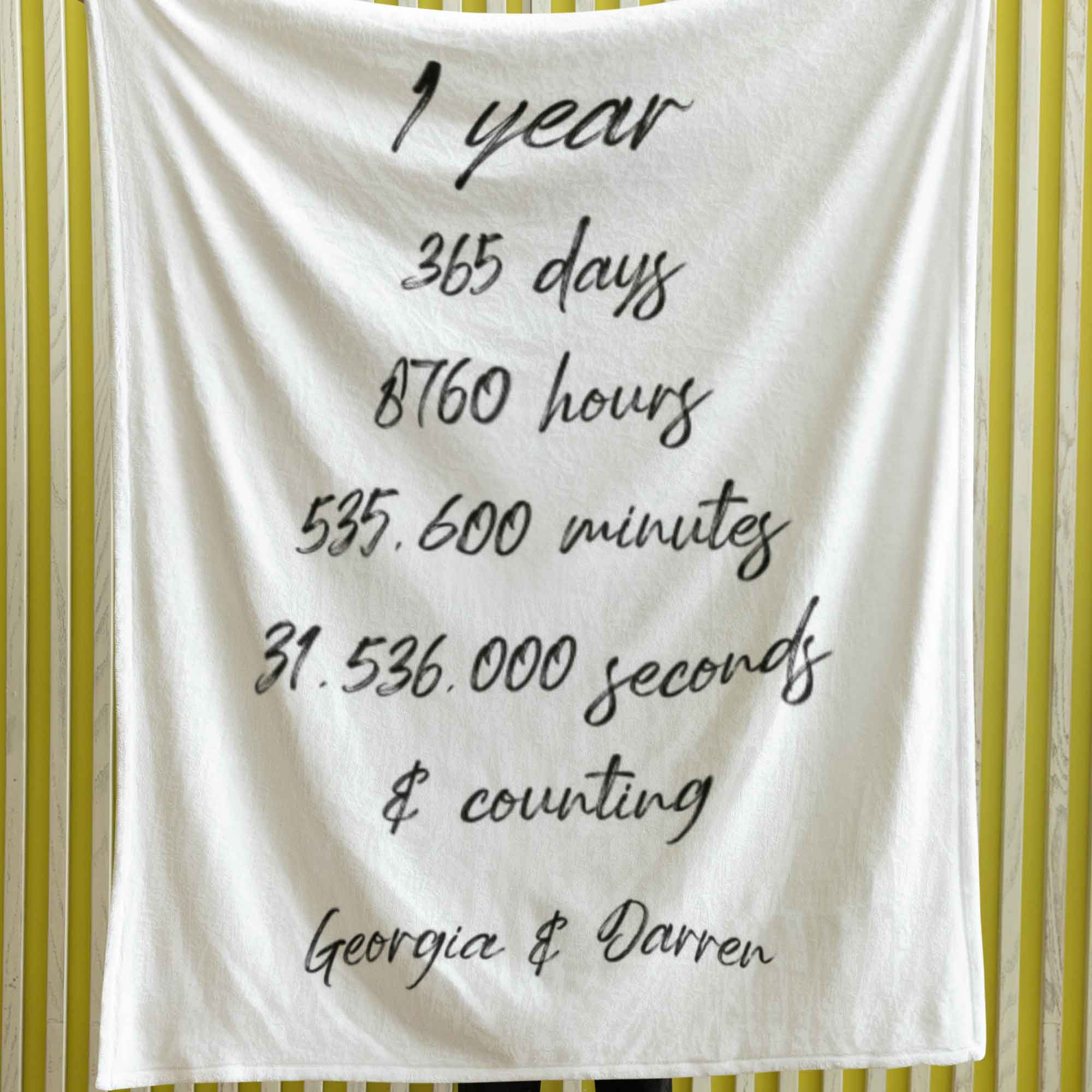 Personalised Anniversary Blanket