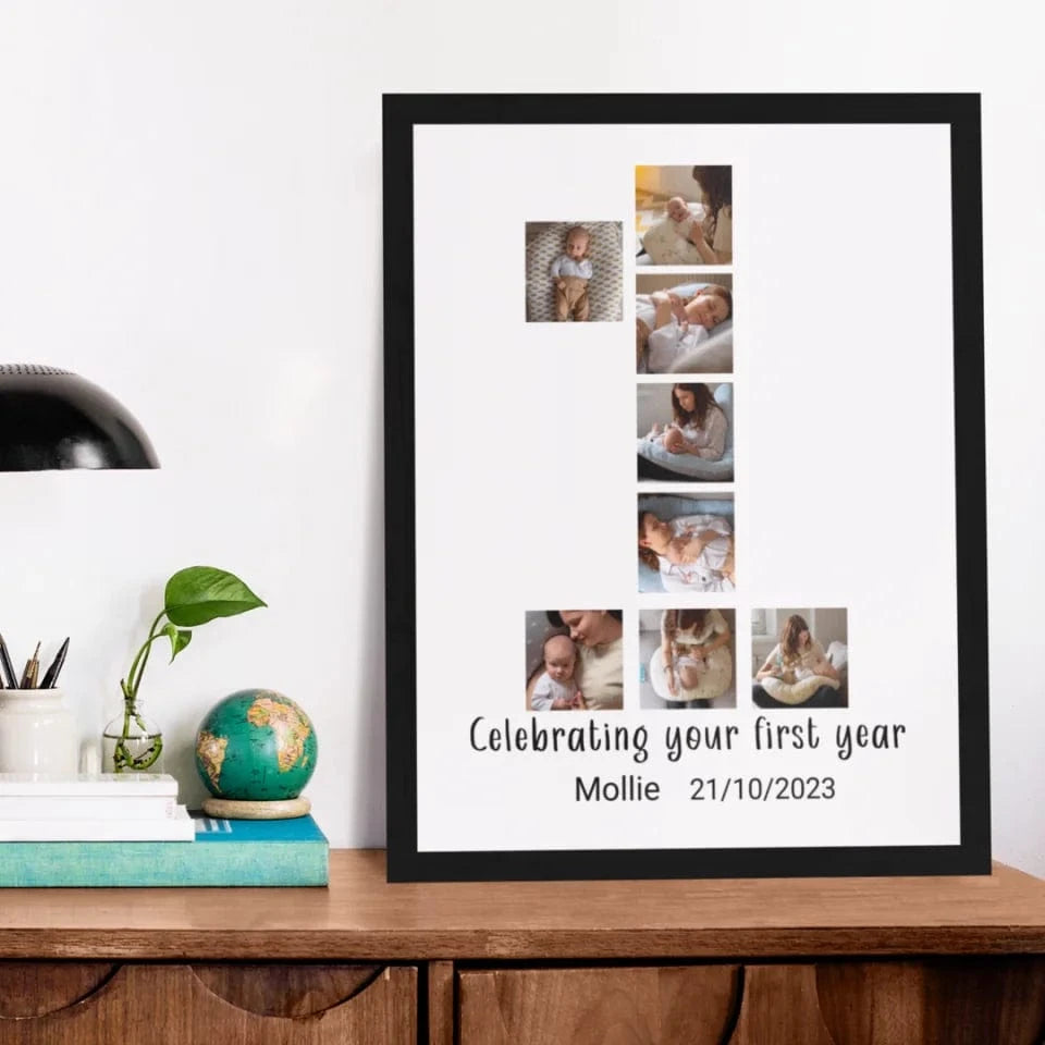 Celebrating Your First Year Photo Framed Print