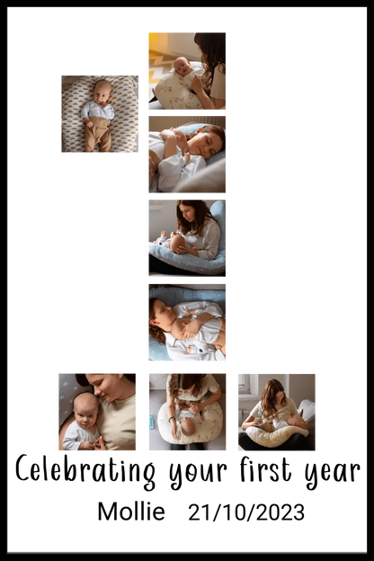 Celebrating Your First Year Photo Framed Print