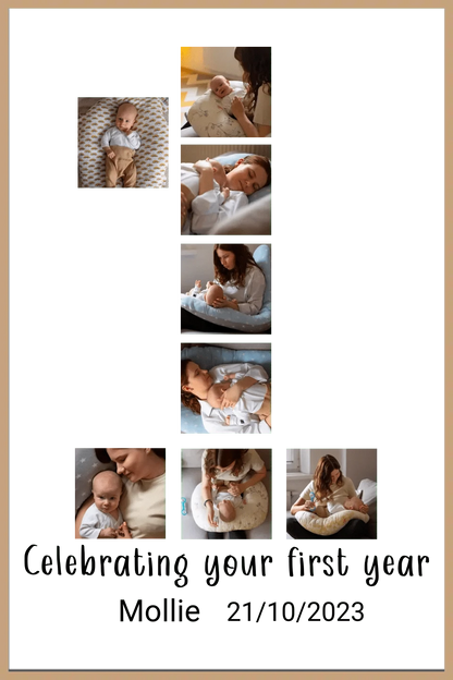 Celebrating Your First Year Photo Framed Print