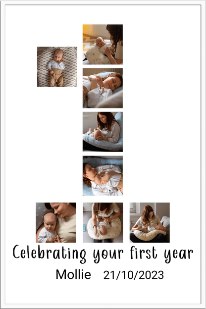 Celebrating Your First Year Photo Framed Print