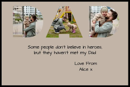 Dad Photo Upload Framed Print