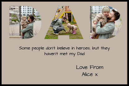 Dad Photo Upload Framed Print