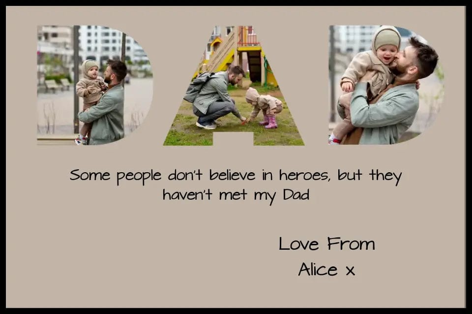 Dad Photo Upload Framed Print
