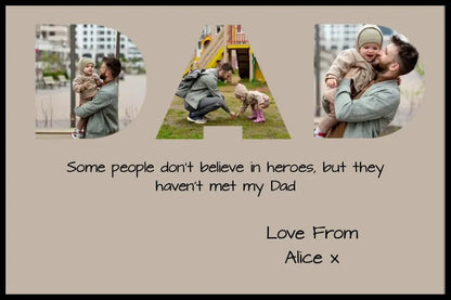 Dad Photo Upload Framed Print