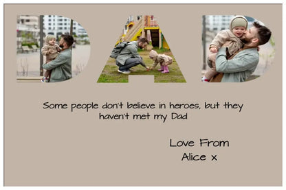 Dad Photo Upload Framed Print