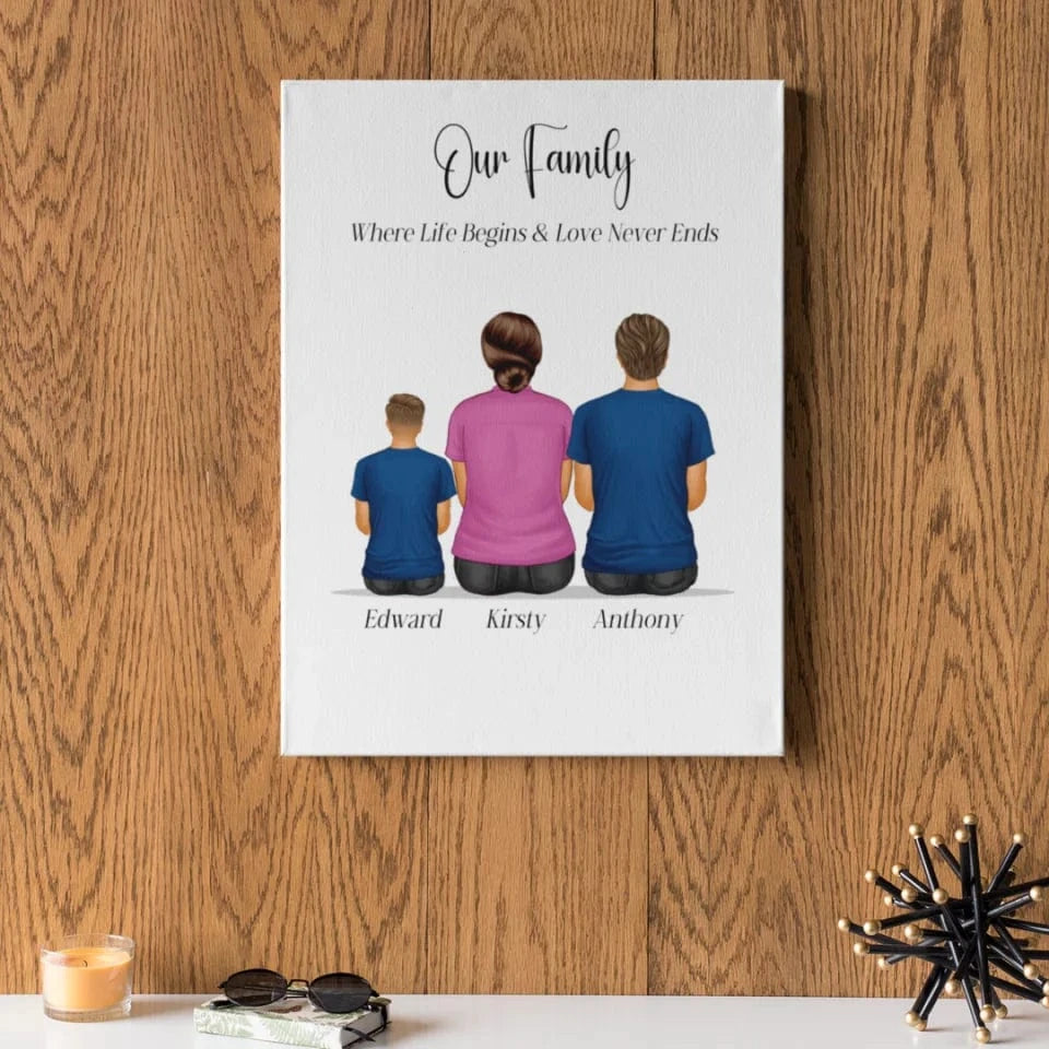 Our Family Personalised Canvas Print