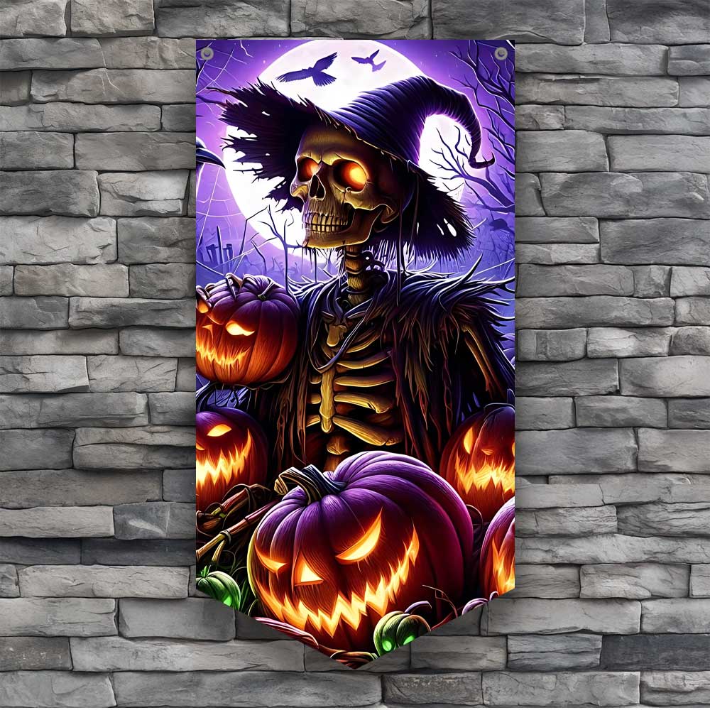 Skeleton Halloween Wall Banner