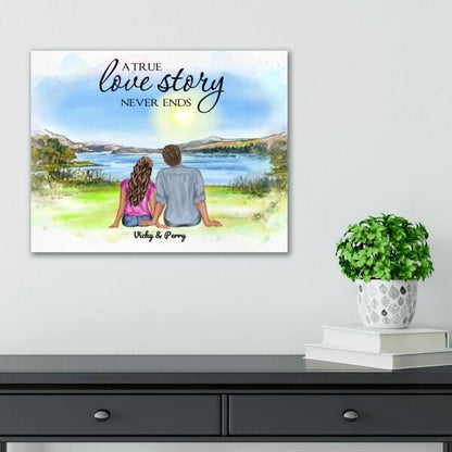 A Trues Love Story Never Ends Canvas Print
