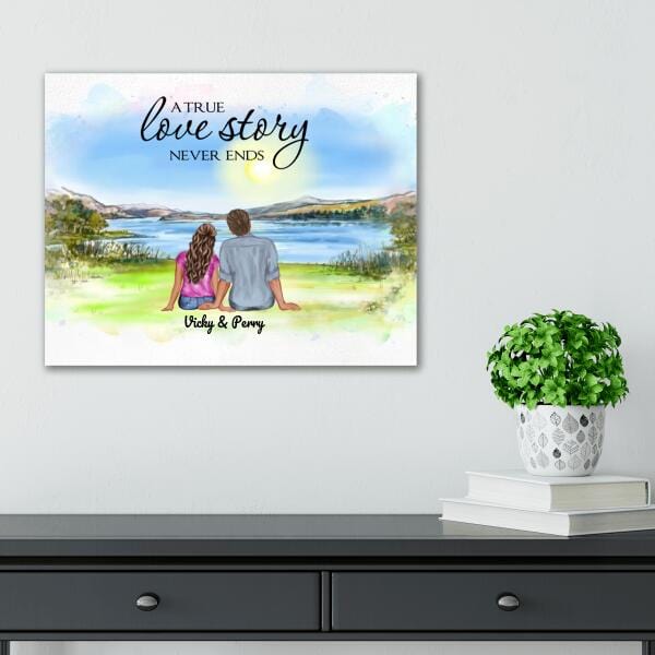 A Trues Love Story Never Ends Canvas Print
