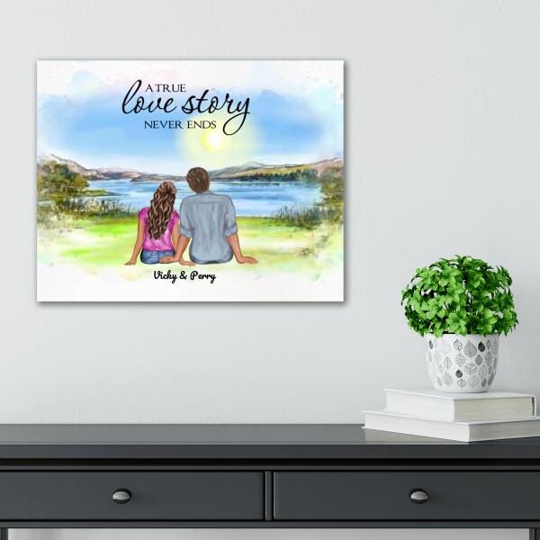 A Trues Love Story Never Ends Canvas Print