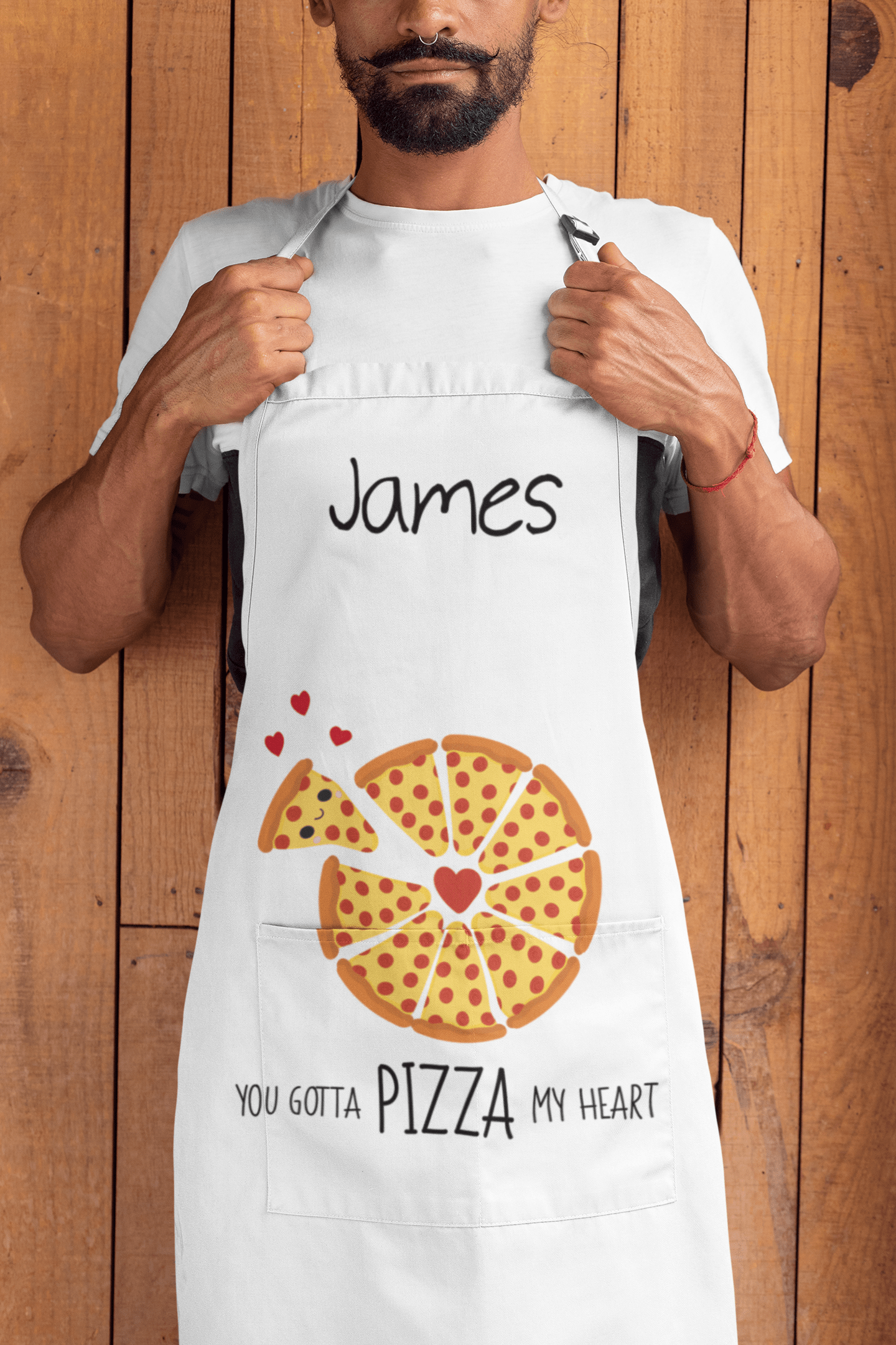 Adults Pizza My Heart Personalised Apron