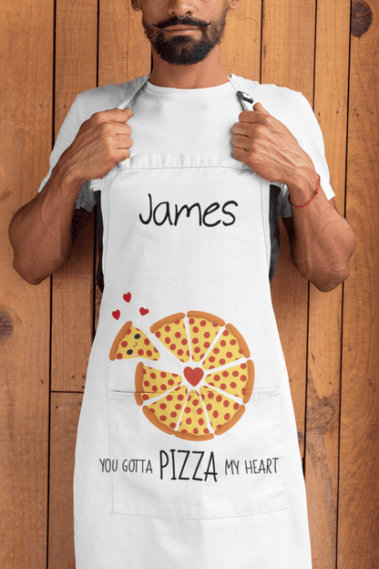 Adults Pizza My Heart Personalised Apron
