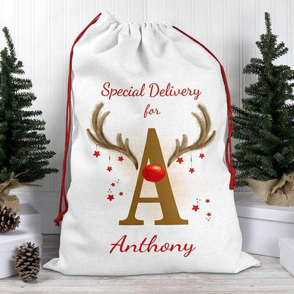 Alphabet Initial Santa Sack