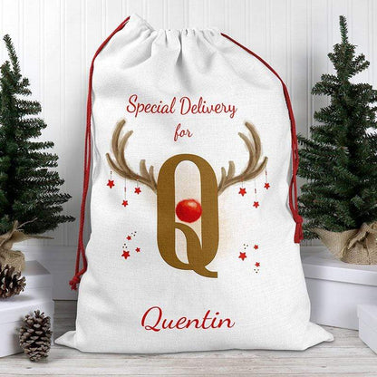 Alphabet Initial Santa Sack
