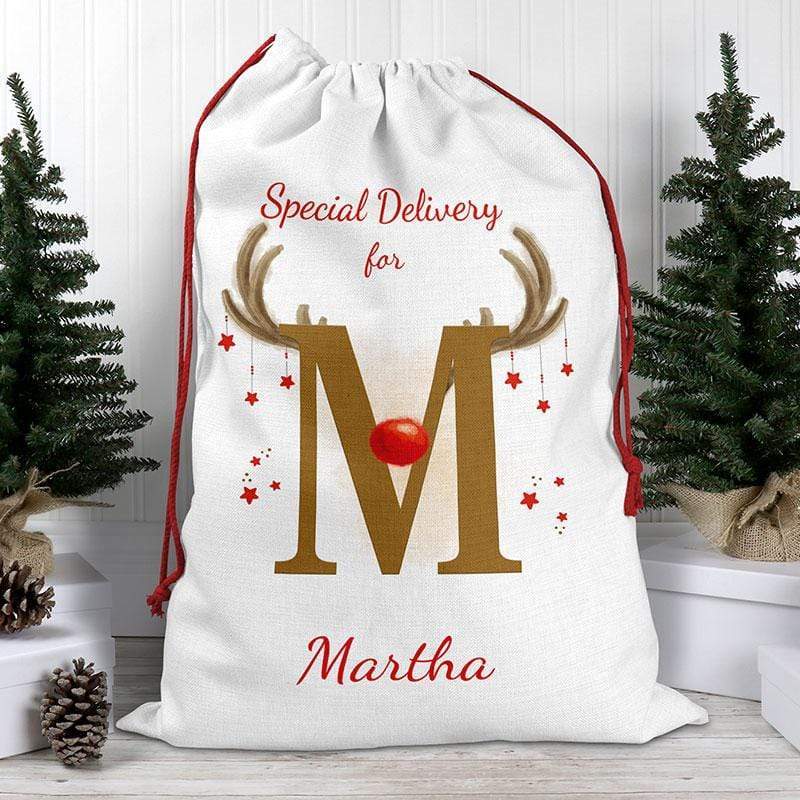 Alphabet Initial Santa Sack