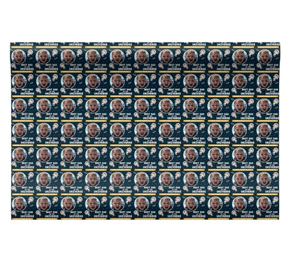 Best Dad In The Universe Personalised Wrapping Paper
