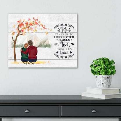Life Takes Us To Unexpected Places Canvas