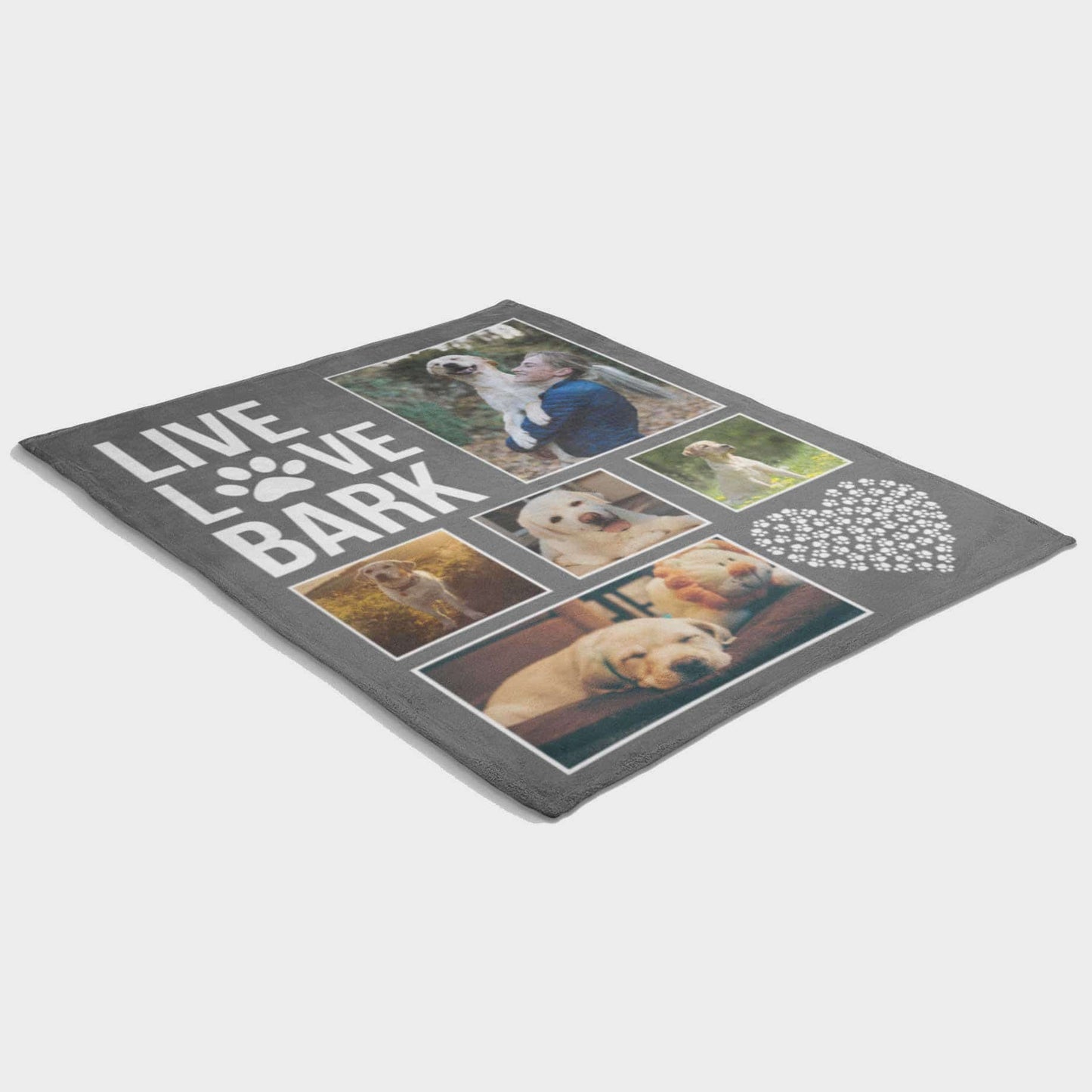 Live Love Bark Personalised Dog Blanket