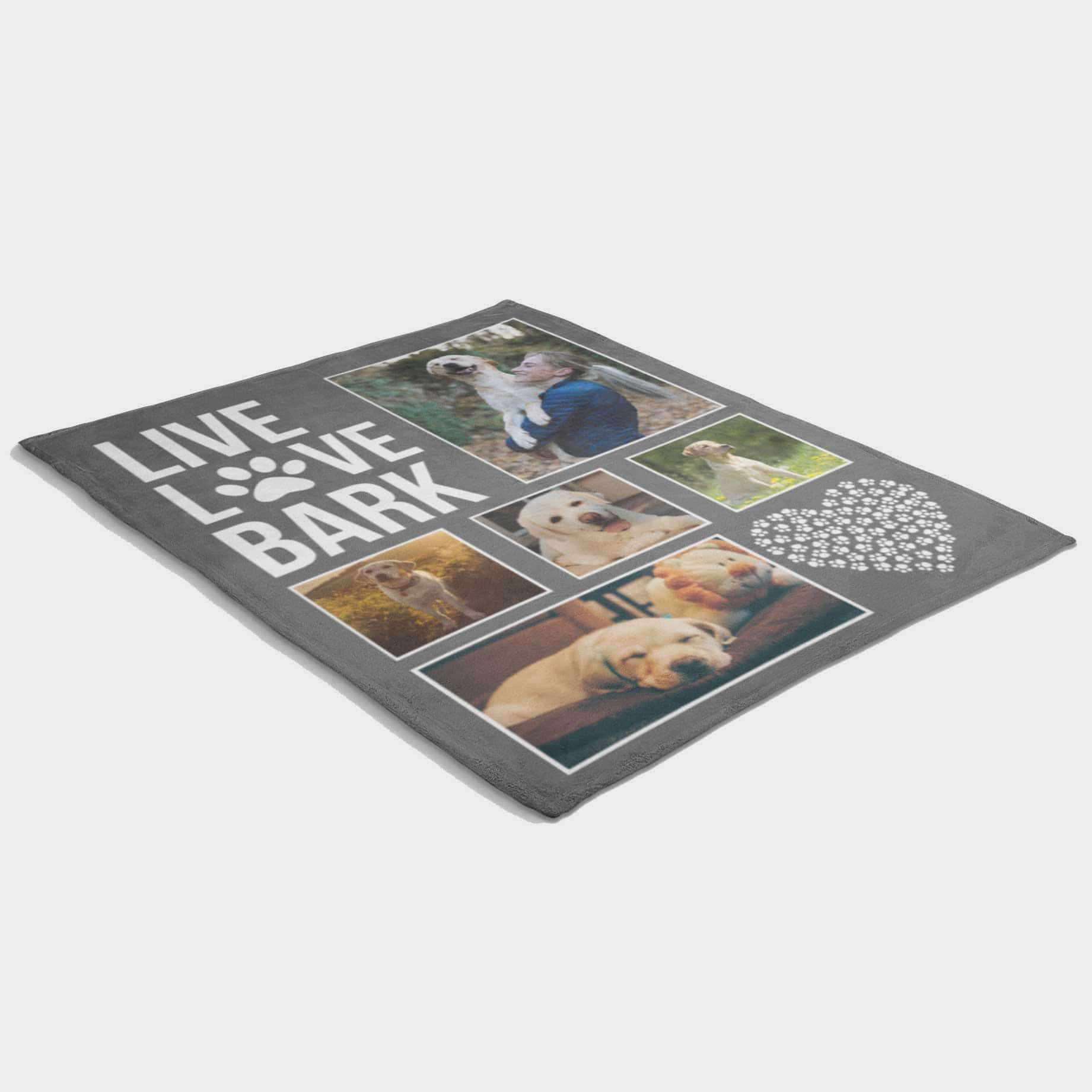 Live Love Bark Personalised Dog Blanket