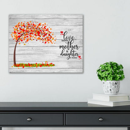 Love Between A Mother & Daughter Orange Tree Canvas Print