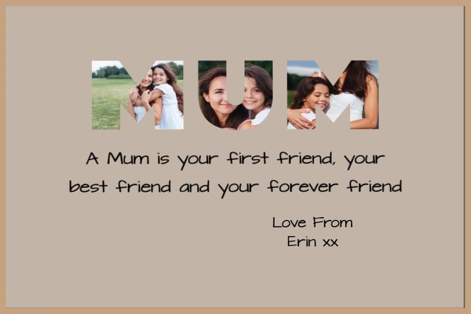 Mum Photo Framed Print
