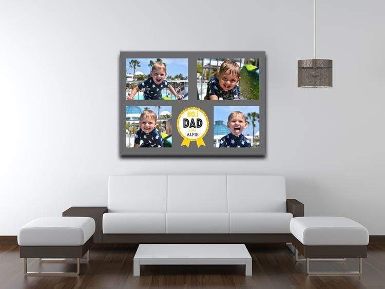 No1 Dad Photo Canvas Print