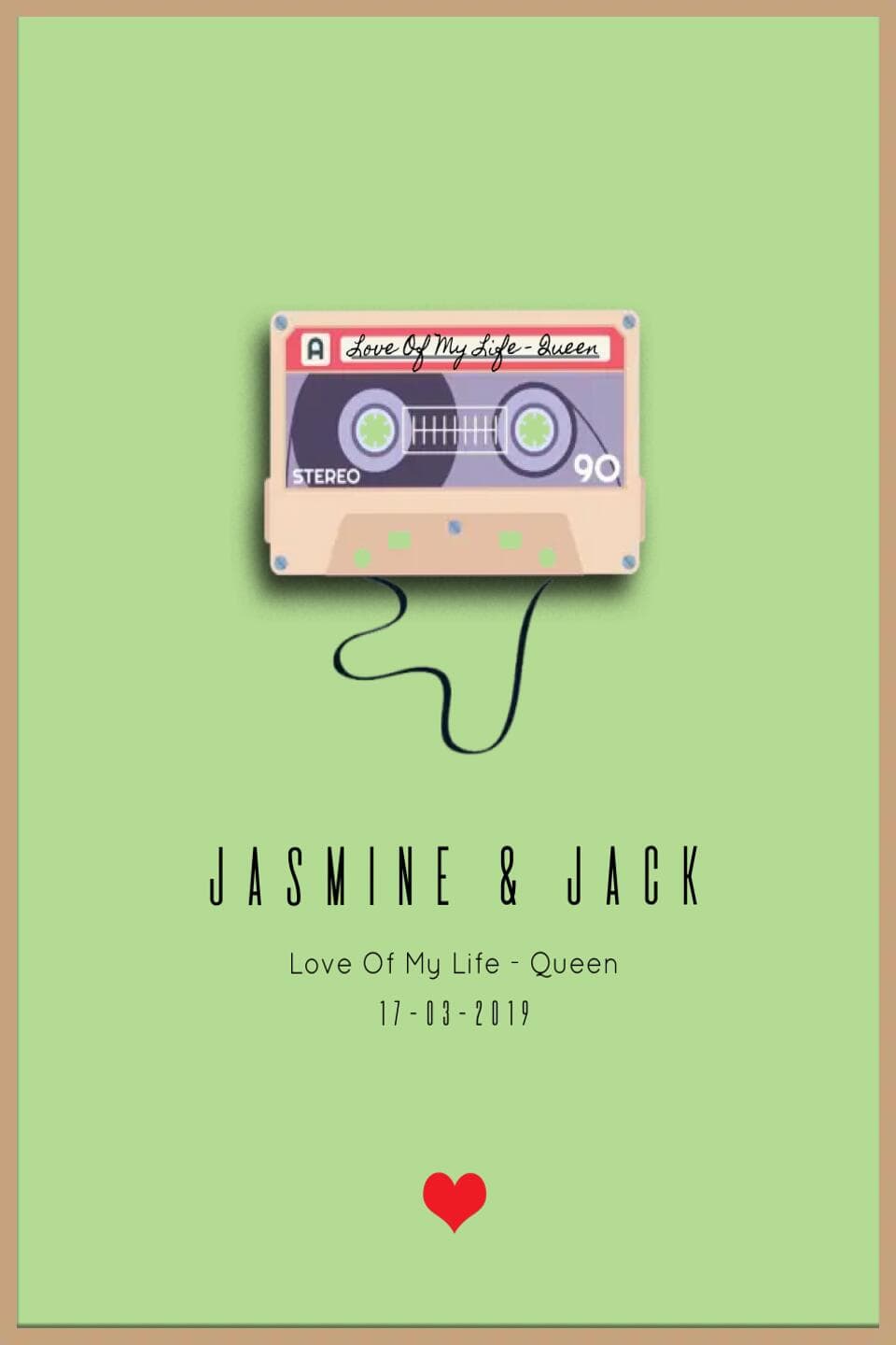 Personalised Mix Tape Framed Print