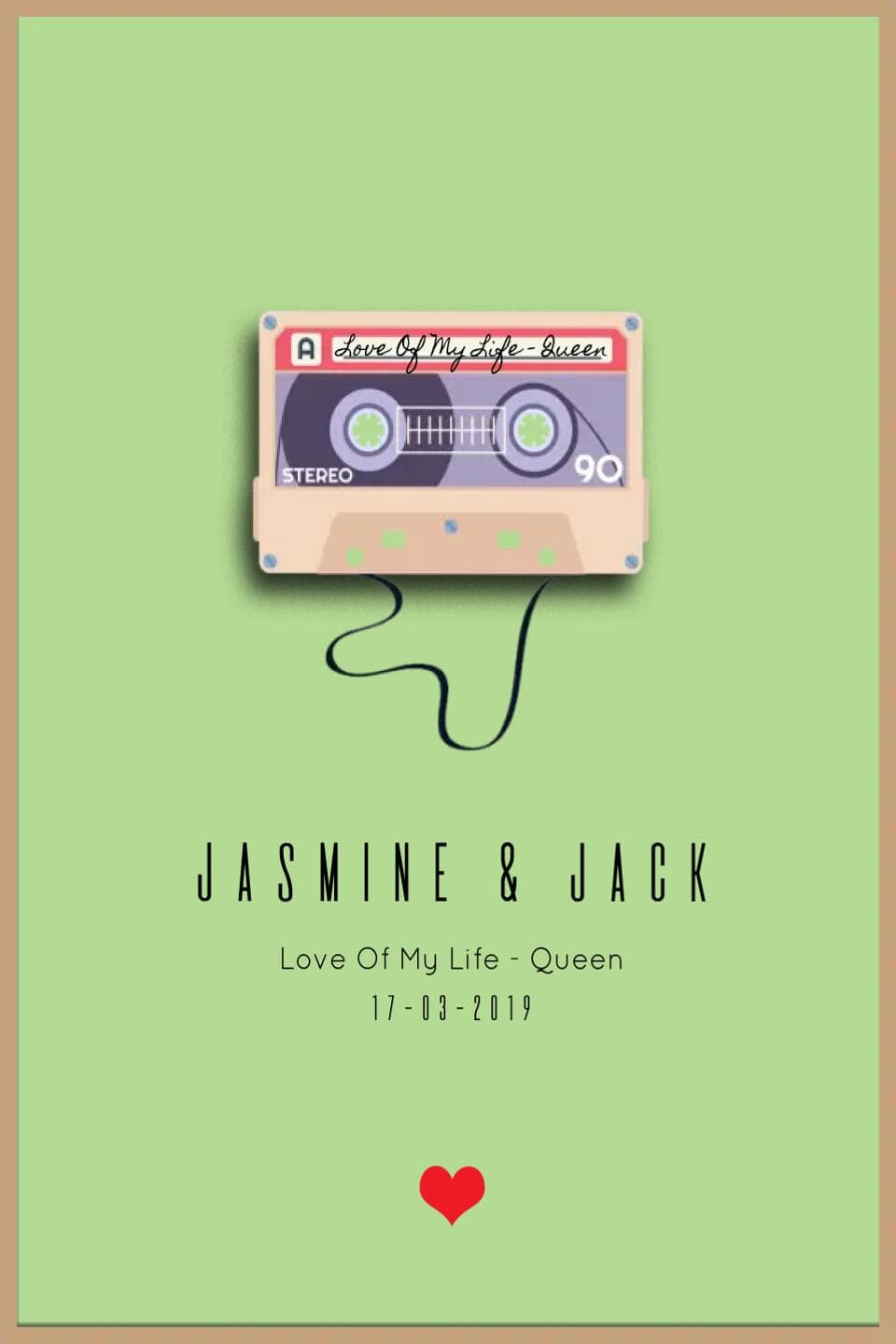 Personalised Mix Tape Framed Print