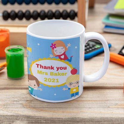 Personalised Star Thank You Teacher Mug